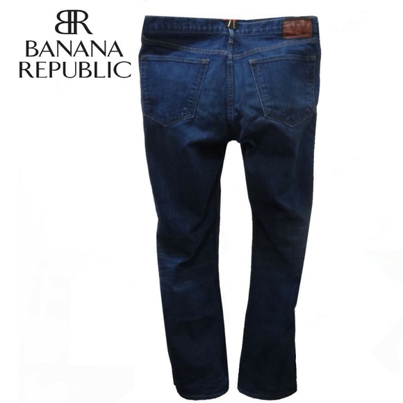 Banana Republic Relaxed Jeans Mens Blue Dark Wash - Picture 4 of 6